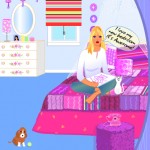 Juego para decorar la habitación de Barbie