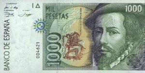 billete 1000 pesetas 1992