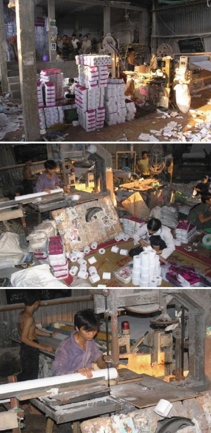 fabricas china trabajadores chinos papel higienico