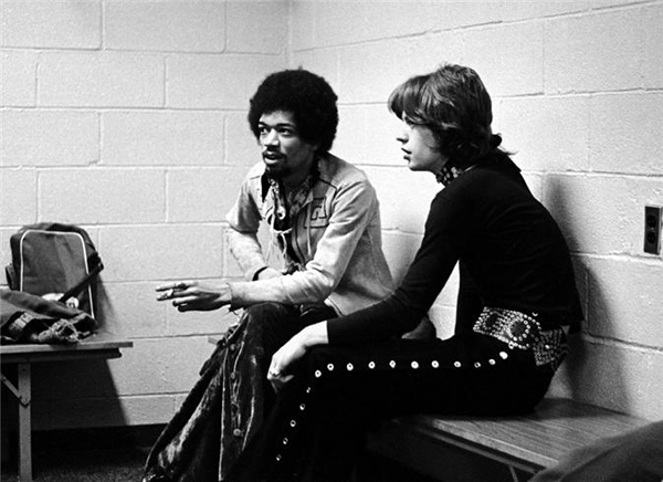 Jimi Hendrix Mick Jagger Nueva York 1969