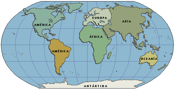 continentes nombres