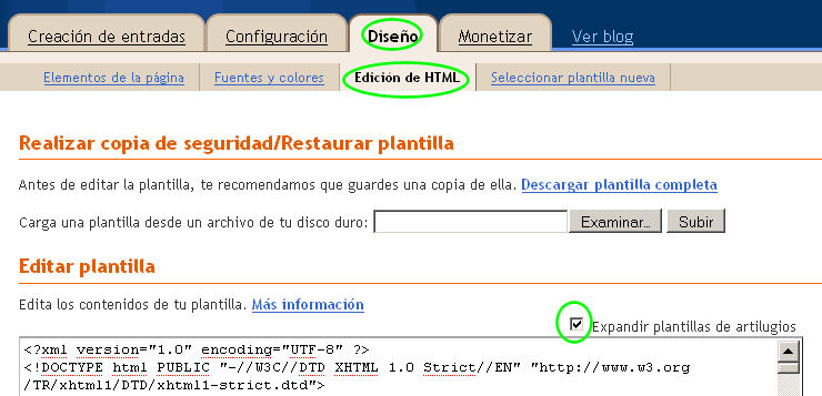 plantilla html blogger
