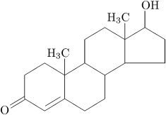 testosterona molecula grafico