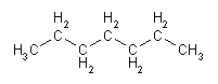 heptano estructura molecula