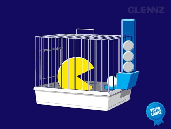 pacman-in-cage-funny
