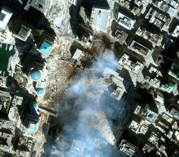 vista satelite torres gemelas 11 septiembre