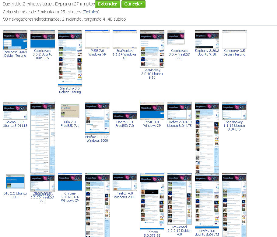 browsershots capturar paginas web online