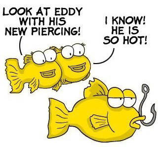 imagenes humor internet pez piercing