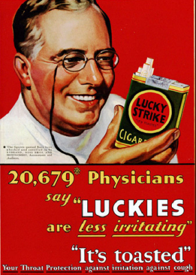 publicidad tabaco antigua lucky strike doctores