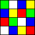 acertijo colores cuadrados coloreados