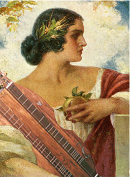 mujer romana fresco pintura