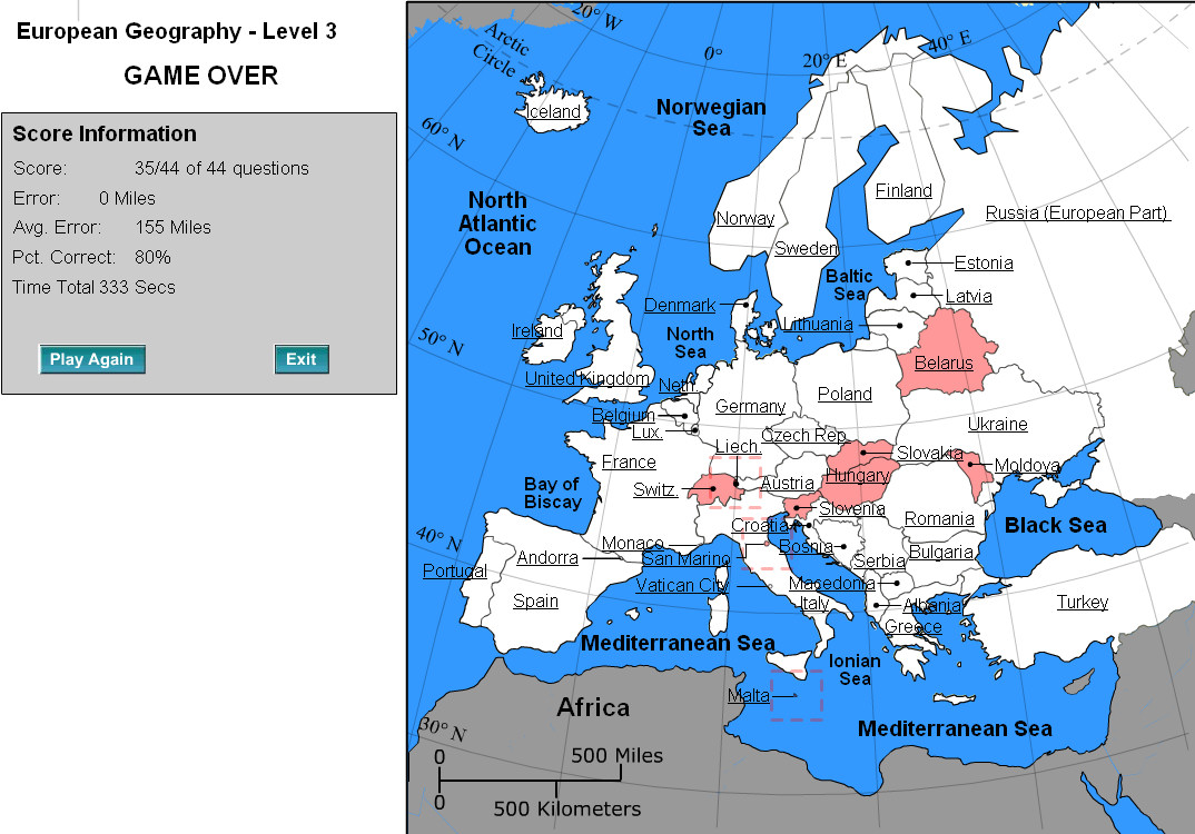 Juego para aprender geografía de Europa - Blogodisea