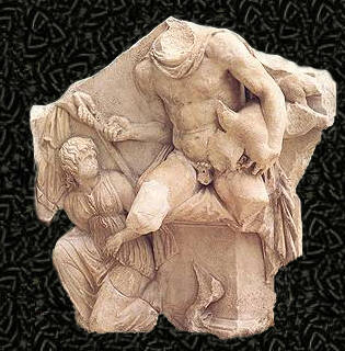 telefo-mitologia griega grabado