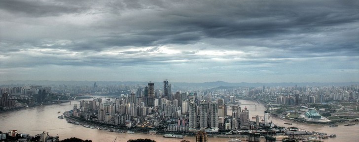 Skyline Chongqing china panoramica