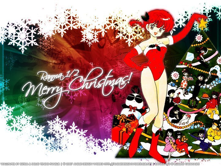 ranma anime navidad christmas wallpaper