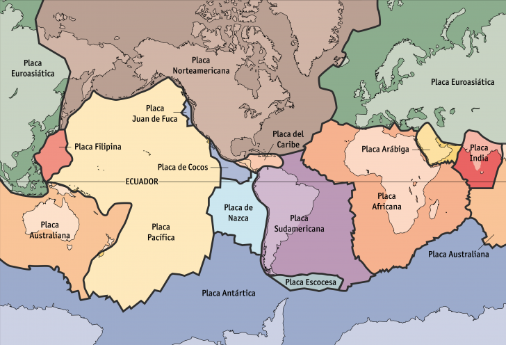 Placas tectonicas mapa mundial