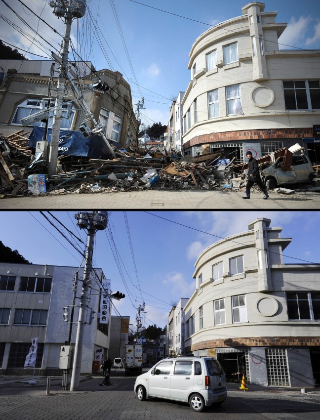 terremoto tsunami japon 2011 antes despues Kesennuma