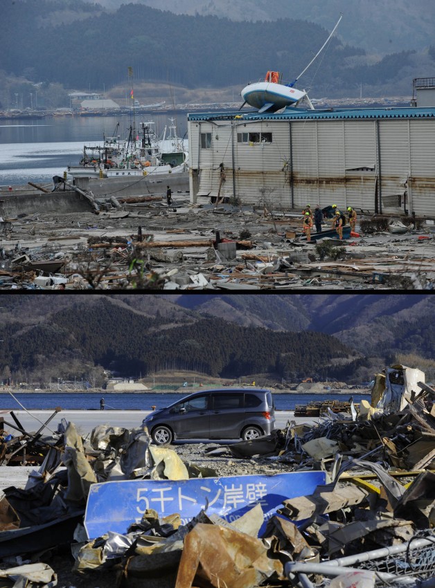 terremoto tsunami japon 2011 antes despues Ofunato