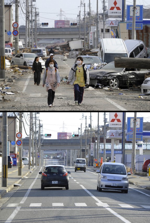 terremoto tsunami japon 2011 antes despues Ofunato