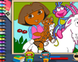 Juego de colorear a Dora juego colorear dora