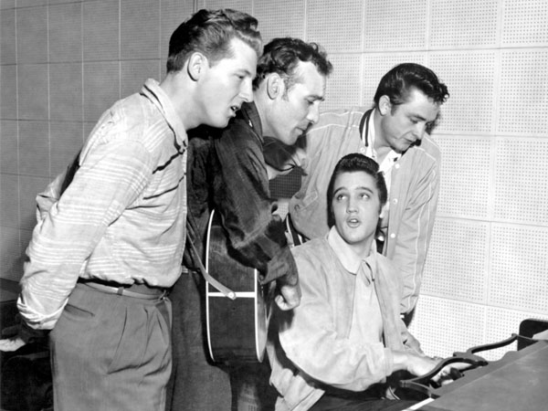 Jerry Lee Lewis Carl Perkins Elvis Presley Johnny Cash