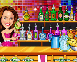 Servir cocktails de zumos de frutas con Hannah Montana hannah montana servir cocktails zumos frutas