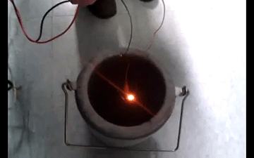 LED luz naranja nitrogeno liquido.