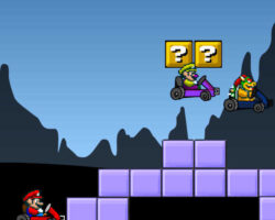 Juego con Mario en la carrera de coches juego-mario-carrera-coches