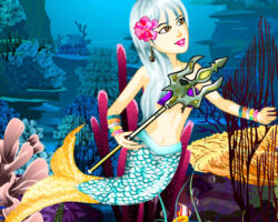 Juego de vestir a la sirena bajo el océano juego-vestir-sirena-oceano