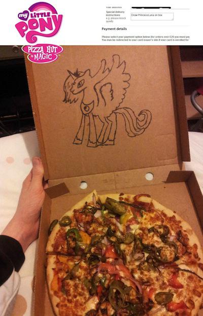 dibujos cajas pizza princesa luna