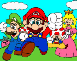 Juego de pintar los amigos de Mario juego pintar amigos mario