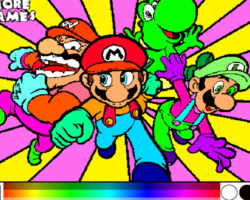 juego pintar mario amigos