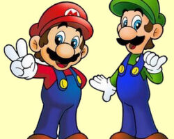 Juego de pintar a Mario y Luigi juego pintar mario luigi