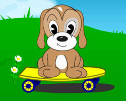 Juego de skate con el perrito juego-skate-perrito