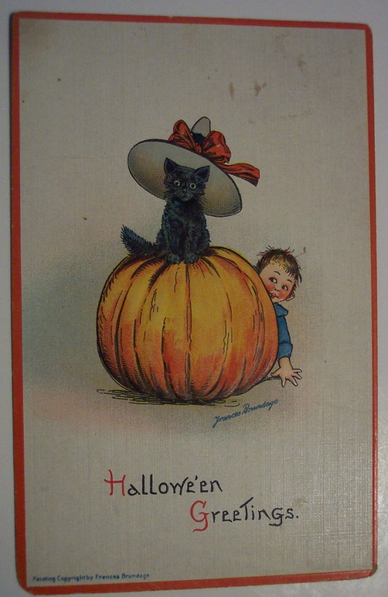 Postal Halloween retro 048