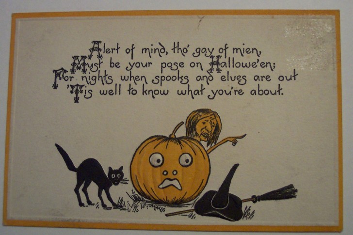 Postal Halloween retro 183