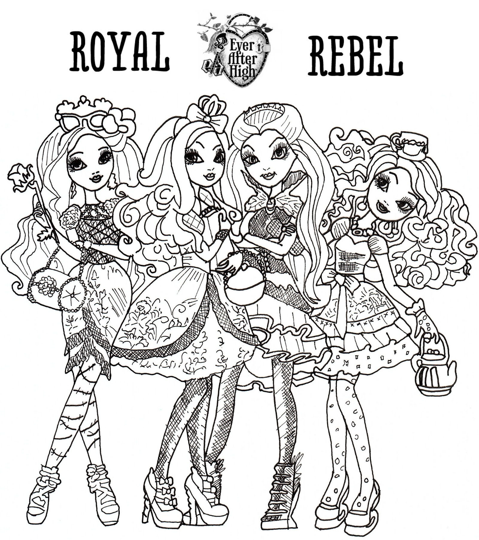 dibujo pintar ever after high