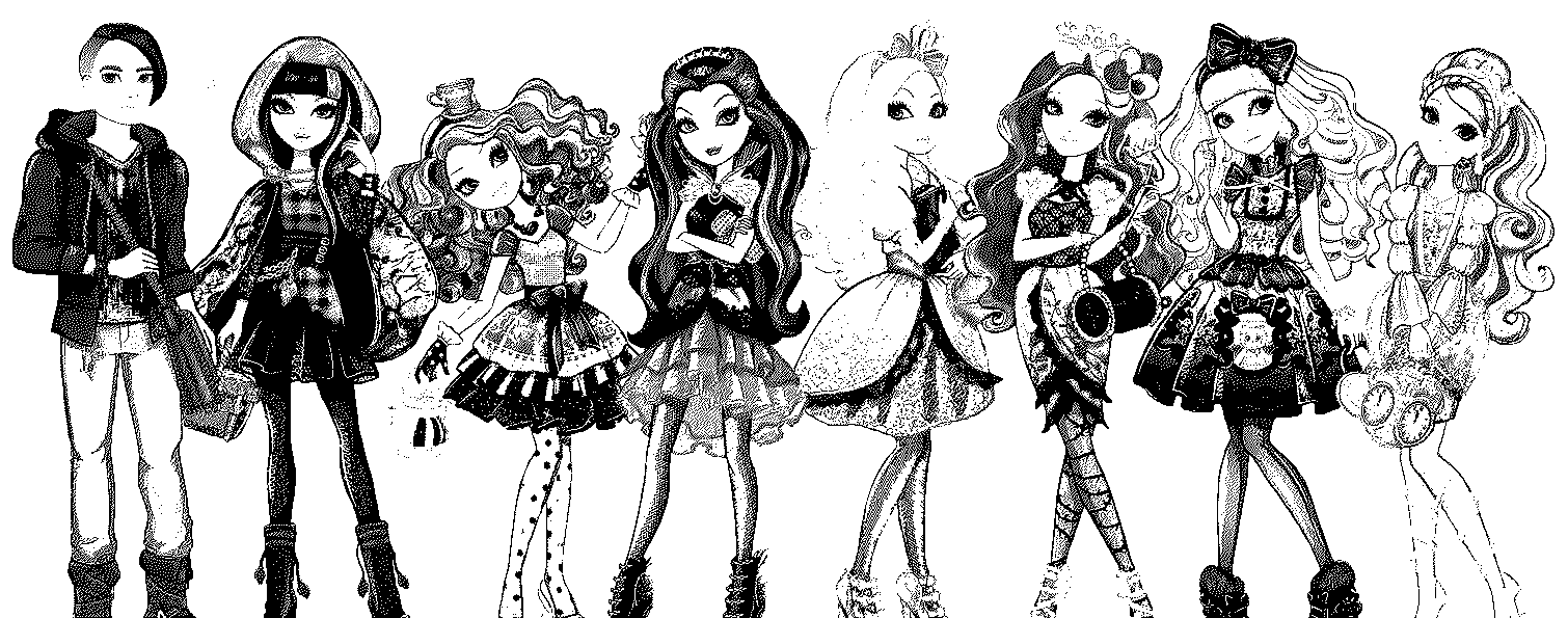 ilustracion pintar ever after high