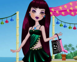 Juego con Draculaura en la playa juego-draculaura-playa