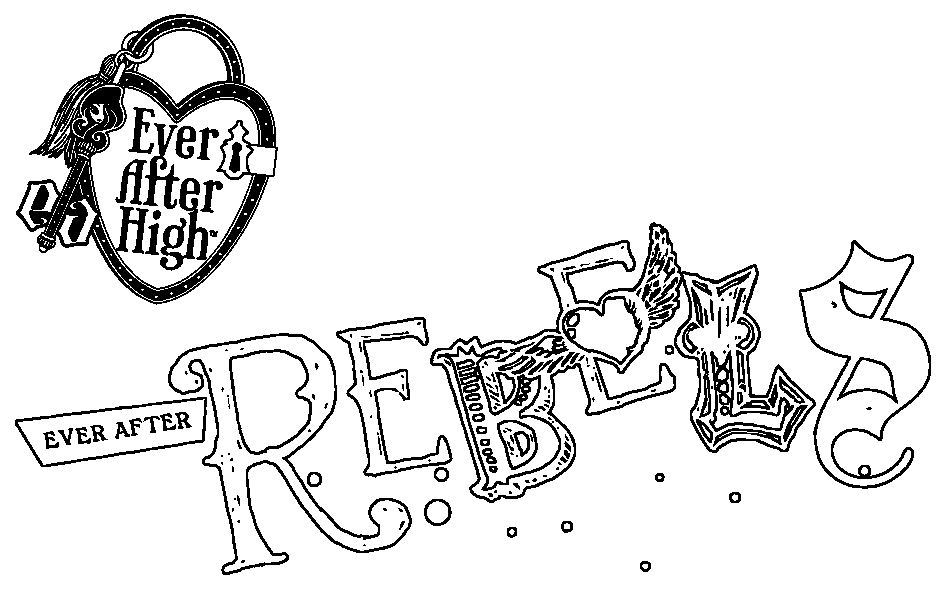 pintar ever after high logo rebels