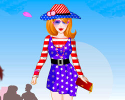 Juego con vestidos hechos de bandera nacional juego-vestidos-bandera-nacional