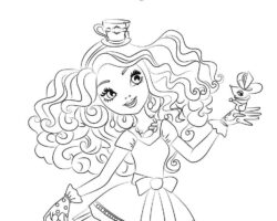 Dibujo de Madeline Hatter para pintar pintar madeline hatter