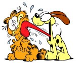Juego con Odie y su pelota odie garfield