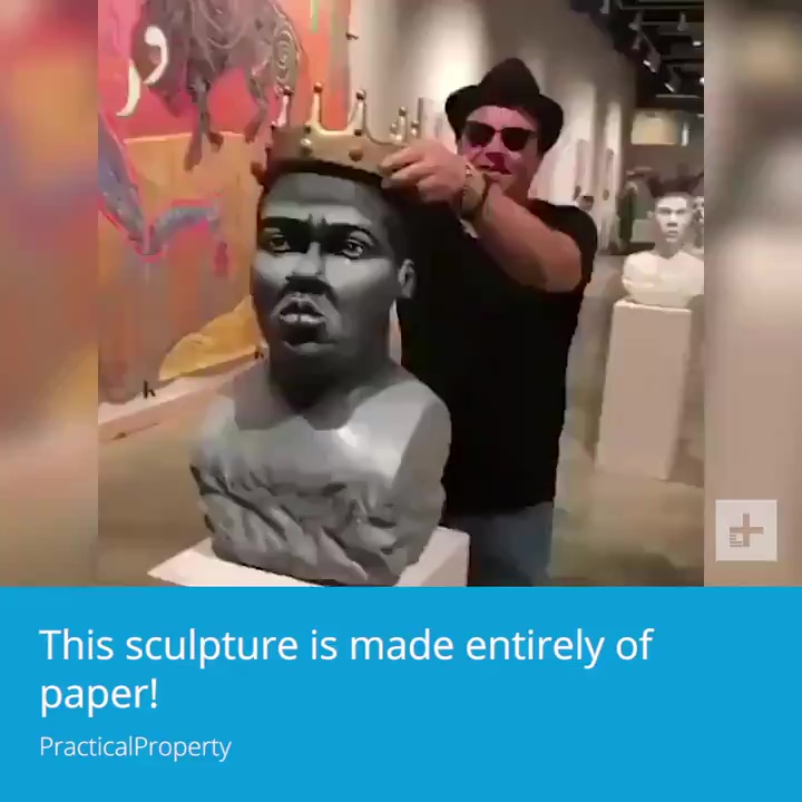 escultura papel